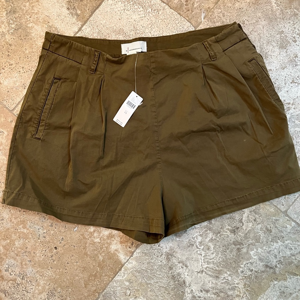 New with Tags! Anthro shorts, army green